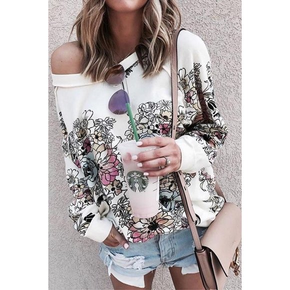 She & Sho Tops - She & Sho Daisy Slouchy Top, White